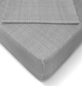 Özlü Fitted Lastikli Tek Kişilik Çarşaf Seti (100x200)-Gri - 1