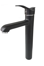 Venita Aç Kapa Çanak Tipi Uzun Yüksek Lavabo Bataryası Siyah - 1