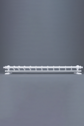 Twins Decorative Beyaz Tek Raylı Ahşap Rustik Perde Askısı - 175 CM - 1