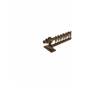 Twins Decorative Ceviz Tek Raylı Ahşap Rustik Perde Askısı - 225 CM - 4