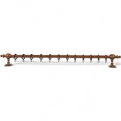 Ceviz Raysız Ahşap Rustik Perde Askısı - 200 Cm thumbnail 2