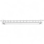 Beyaz Tek Raylı Ahşap Rustik Perde Askısı - 100 CM - 2