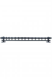 Twins Decorative Antrasit Tek Raylı Ahşap Rustik Perde Askısı - 150 CM - 1