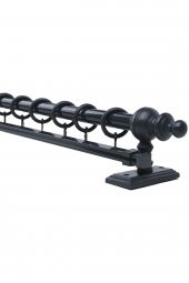 Twins Decorative Antrasit Tek Raylı Ahşap Rustik Perde Askısı - 100 Cm - 7