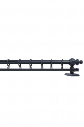 Twins Decorative Antrasit Tek Raylı Ahşap Rustik Perde Askısı - 150 CM - 5
