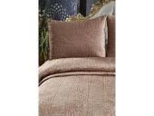 Velica Çift Kişilik Kadife Yatak Örtüsü Cappucino thumbnail 6