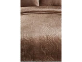 Velica Çift Kişilik Kadife Yatak Örtüsü Cappucino thumbnail 8