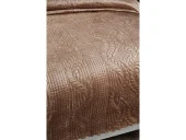 Velica Çift Kişilik Kadife Yatak Örtüsü Cappucino thumbnail 9