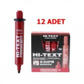 Hi-Text Permanent M. Yuvarlak Uç Kırmızı 830Pb 12Li - 1