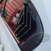 Fiat Egea Sedan 2015 Sonrası Kelebek Cam Izgarası Kelebek Cam Vizörü Havalandırma Sağ Sol Takım Parlak Siyah - 2