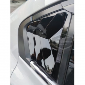 Fiat Egea Sedan 2015 Sonrası Kelebek Cam Izgarası Kelebek Cam Vizörü Havalandırma Sağ Sol Takım Parlak Siyah - 3