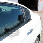 Fiat Egea Sedan 2015 Sonrası Kelebek Cam Izgarası Kelebek Cam Vizörü Havalandırma Sağ Sol Takım Parlak Siyah - 7