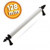 Çekmece Mutfak Dolap Kapak Kulpu Kulbu 128 mm Beyaz Metal Kulp - 1