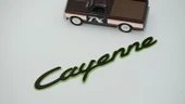 DK Tuning Porsche Cayenne Yeşil Siyah ABS Yazı Logo Arma thumbnail 3