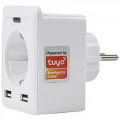 S-Link Swapp Sl-04 Çift Usbli 2.4Ghz 10 Amper Wifi Tuya Destekli Akıllı Priz - 1