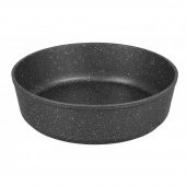 OMS 3411 Granit Yuvarlak Fırın Tepsisi 30x8,5 Cm Sütlü Kahve - 1