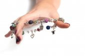 Renkli Nazar Boncuklu Swarovski Lav Taşlı Doğal Taş Charm Bileklik Lastikli Bilezik - 3