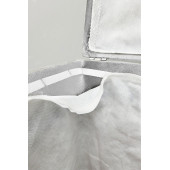 Kapitone Mdf Gri Renk 3'lü Kirli Çamaşır Sepeti Banyo Seti - 5