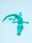 3D Hareketli İskelet Timsah Figürlü Oyuncak - Turkuaz thumbnail 1