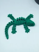 3D Hareketli Timsah Figürlü Oyuncak & Masa Dekoru -Yeşil thumbnail 2