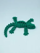 3D Hareketli Timsah Figürlü Oyuncak & Masa Dekoru -Yeşil thumbnail 7