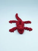 3D Hareketli Timsah Figürlü Oyuncak & Masa Dekoru - Kırmızı thumbnail 7