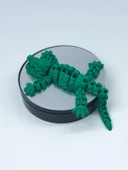 3D Hareketli Timsah Figürlü Oyuncak & Masa Dekoru -Yeşil thumbnail 4