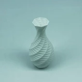 Modern Mini Vazo 15cm Beyaz - 5