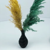 Modern Mini Vazo 15cm Siyah - 5