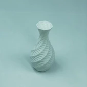 Modern Mini Vazo 15cm Beyaz - 6