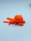 3D Hareketli Sevimli Deniz Anası Oyuncak & Masa Dekoru -Turuncu thumbnail 4