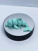 3D Hareketli Yunus Figürlü Oyuncak - Turkuaz - 3
