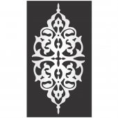 D-12 Gümüş 46 x 22 cm Sibu Aynalı Pleksi Mobilya Dolap Süsü - 3