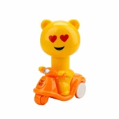 Sarı Emoji Kafalı Bas Git Motorsiklet, Çocuklar için Oyuncak - 2