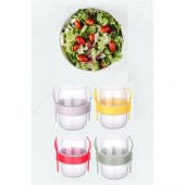TransForMacion TwinCup 4 Lü Set 500 ml Sızdırmaz Mama Atıştırmalık Yoğurt Kabı - 1