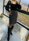 Bayan yeni model Kot Etek 7287711 - 1