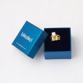 14 Ayar Altın Kaburgalı Tektaş Yüzük thumbnail 6