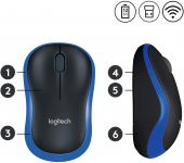 Logitech M185 Mavi Kablosuz Mouse 910-002236 - 3