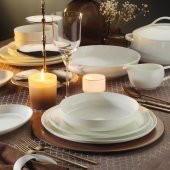 Koleksiyon Evaliza Hanedan Yemek Takımı Sade 60 Parça 31000041773 - 1