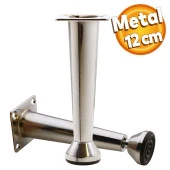 Mobilya Sehpa Puf Zigon Metal Ayağı Ayarlanabilir Krom Ayak 12 cm thumbnail 1