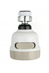 ON2 ARMATÜR Tasarruflu Musluk Başlığı 3 (Üç) Fonksiyonlu 360° Oynar Musluk Başlığı Beyaz Renk - 1