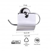 Yuvarlak Havluluk ve Geniş Kapaklı Kağıt Havluluk - 2li Set - Banyo Aksesuar Seti - 3