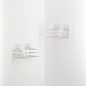 TEKNOTEL YAPIŞKANLI KANCALI 2 ADET BANYO RAFI SİLVER ST281H - 3