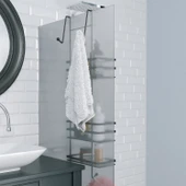 TEKNOTEL ÜÇ KATLI ASMALI BANYO DUŞ RAFI MAT SİYAH LM580 - 2