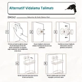 TEKNOTEL DELME VİDA MATKAP YOK! VAKUMLU İKİ KATLI BANYO RAFI MAT SİYAH DM242 - 5