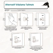 TEKNOTEL DELME VİDA MATKAP YOK! easyFIX YAPIŞKANLI TUVALET KAĞITLIK MAT SİYAH EF271 - 5