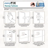 TEKNOTEL DELME VİDA MATKAP YOK! easyFIX YAPISKANLI KAĞIT HAVLULUK MAT SİYAH EF240 - 4