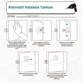 TEKNOTEL DELME VİDA MATKAP YOK! easyFIX YAPISKANLI KAĞIT HAVLULUK MAT SİYAH EF240 - 5