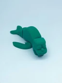 3D Hareketli Deniz Aygırı / Mors Figürlü Oyuncak - Yeşil thumbnail 3