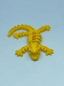 3D Hareketli Timsah Figürlü Oyuncak & Masa Dekoru - Sarı thumbnail 2
